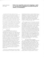 Pollen from coprolites and recent droppings: useful for reconstructing vegetations and determining the season of consumption?