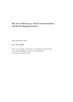 The Fate of Democracy: Liberal Internationalism and the Developing Countries