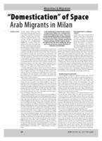 “Domestication” of Space Arab Migrants in Milan