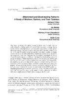 Attachment and bookreading patterns: A study of mothers, fathers, and their toddlers