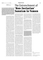 The Entrenchment of 'Non-Sectarian' Sunnism in Yemen