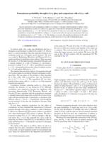 Transmission probability through a Lévy glass and comparison with a Lévy walk