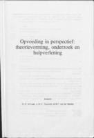 Opvoeding in perspectief: Theorievorming, onderzoek en hulpverlening