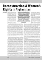 Reconstruction & Women’s Rights in Afghanistan