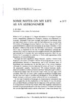 Some Notes on my Life as an Astronomer