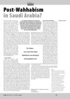 Post-Wahhabism in Saudi Arabia?