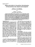 Effect and artifact in the auditory discrimination of rise and decay time: speech versus nonspeech