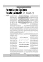 Female Religious Professionals in France