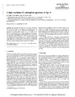 A high resolution H I absorption spectrum of SGR A(asterisk)