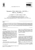 Symmetry of hole states in la2-xsrxcuo4+delta and la2-xsrxnio4+delta