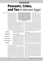 Peasants, Crime, and Tea in Interwar Egypt