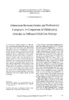 Attunement between parents and professional caregivers: A comparison of childrearing attitudes in different child-care settings