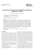 Characteristics of the structure in the Galactic polarized radio background at 350 MHz