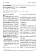 Numerical approaches to life cycle interpretation: the case of the Ecoinvent'96 database