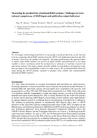 Measuring the productivity of national R&D systems: challenges in cross-national comparisons of R&D input and publication output indicators