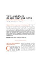 The Landscape of the Physical Book : space and memory in the printed page