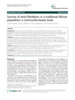 Scarcity of atrial fibrillation in a traditional African population : a community-based study