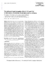 The infrared band strengths of H2O, CO and CO2 in laboratory simulations of astrophysical ice mixtures