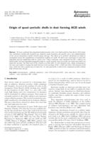 Origin of quasi-periodic shells in dust forming AGB winds