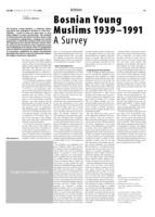 Bosnian Young Muslims 1939-1991 A Survey