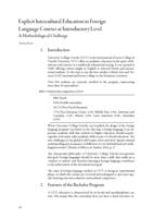 Explicit intercultural education in foreign language courses at introductory level : a methodological challenge