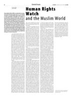 Human Rights Watch and the Muslim World