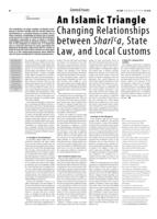 An Islamic Triangle Changing Relationships between Sharia, State Law, and Local Customs