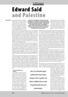 Edward Said and Palestine