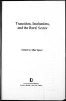 Rural credit institutions in Kyrgyzstan: A case-study in the practice of transition aid