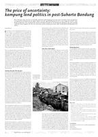 The price of uncertainty: kampung land politics in post-Suharto Bandung