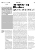 Indoctrinating Albanians Dynamics of Islamic Aid