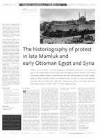 The historiography of protest in late Mamluk and early Ottoman Egypt and Syria