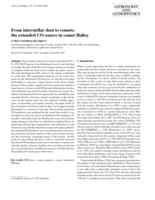 From interstellar dust to comets: the extended CO source in comet Halley