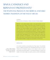 Sinful Catholics and Repentant Protestants? The Penitential Process in the Medieval and Early Modern Tradition of the Twelve Virtues