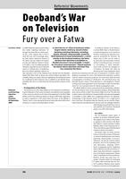 Deoband’s War on Television Fury over a Fatwa