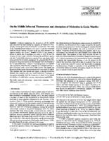 On the middle infra-red fluorescence and absorption of molecules in grain mantles