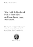 'Wie Luidt de Doodsklok over de Arabieren?': Arabisme, Islam, en de wereldbank