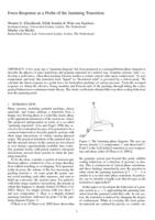 Force Response as a Probe of the Jamming Transition