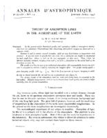 Theory of absorption lines in the atmosphere of the Earth