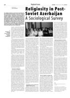 Religiosity in Post-Soviet Azerbaijan A Sociological Survey