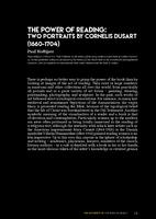 The power of reading: Two portraits by Cornelius Dusart