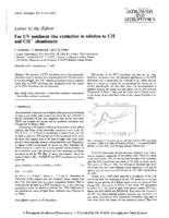 Far UV nonlinear rise extinction in relation to CH and CH(+) abundances