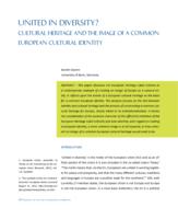 United in Diversity? Cultural Heritage and the Image of a Common European Cultural Identity