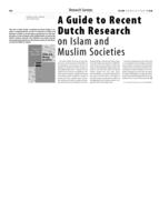 A Guide to Recent Dutch Research on Islam and Muslim Societies