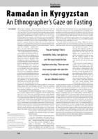 Ramadan in Kyrgyzstan An Ethnographer's Gaze on Fasting