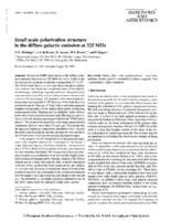 Small scale polarization structure in the diffuse galactic emission at 325 MHz