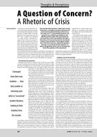 A Question of Concern? A Rhetoric of Crisis