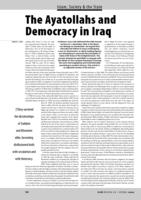 The Ayatollahs and Democracy in Iraq