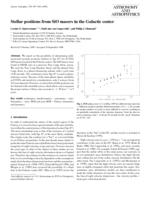 Stellar positions from SiO masers in the Galactic center