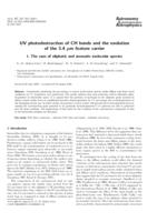 UV photodestruction of CH bonds and the evolution of the 3.4 mu m feature carrier. I. The case of aliphatic and aromatic molecular species